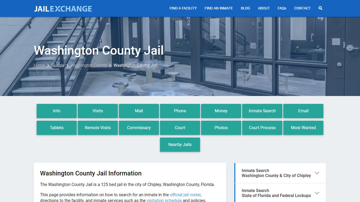 Washington County Jail, FL Inmate Search, Information